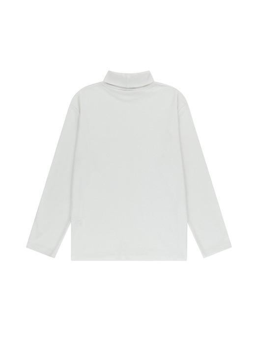 Turtleneck long sleeve t-shirt (ivory)