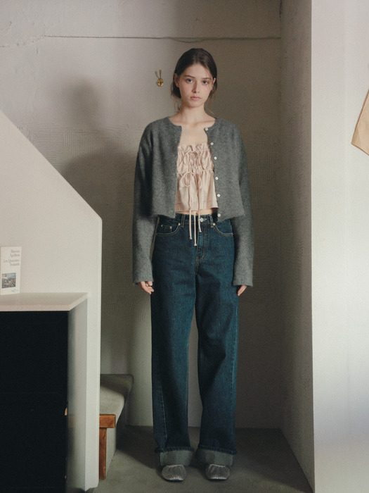 Shirring Button Layered Blouse_3 Colors