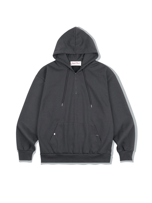 RGDHS HALF ZIP-UP HOODIE 챠콜