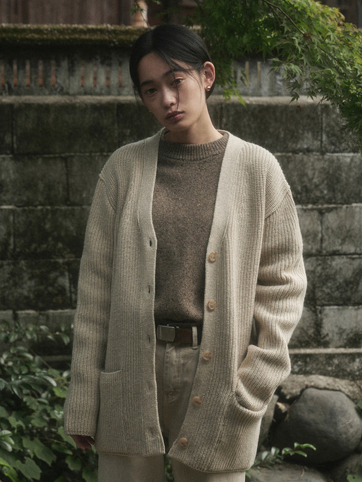 ETO WOOL KNIT CARDIGAN_IVORY