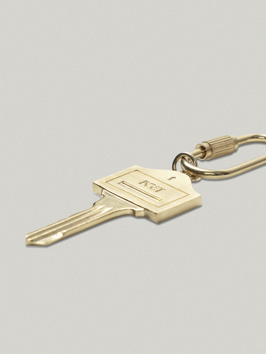 [folnua & fi,ore] MINI POST KEY RING - GOLD [2TYPE]