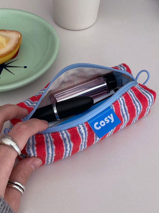 RASPBERRY PENNY PENCIL POUCH