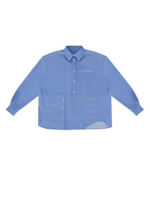 Twisted Oversize Shirt (Sky Blue)