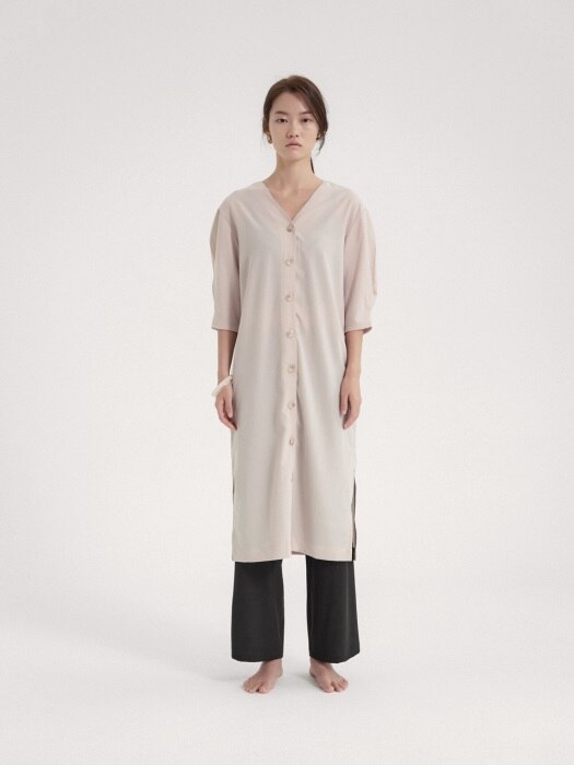 CAPSULE ROBE DRESS BEIGE