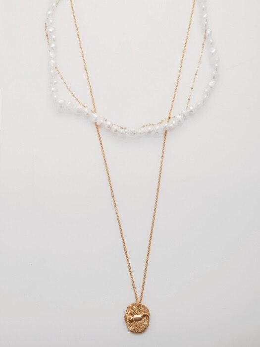 [SET] Vintage coin pearl choker SET