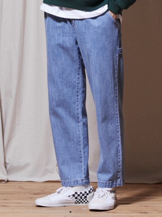 PL058_UBDTY Denim Banding Pants_Light Blue