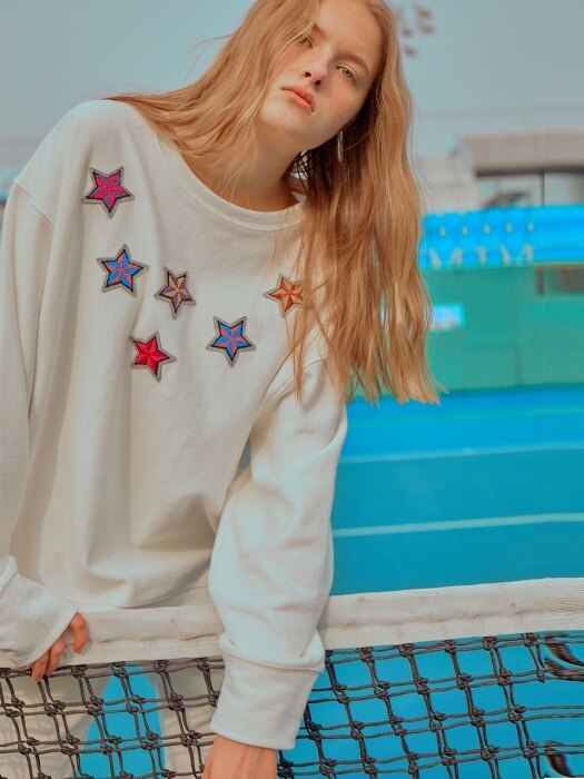 star emblem oversize pullover