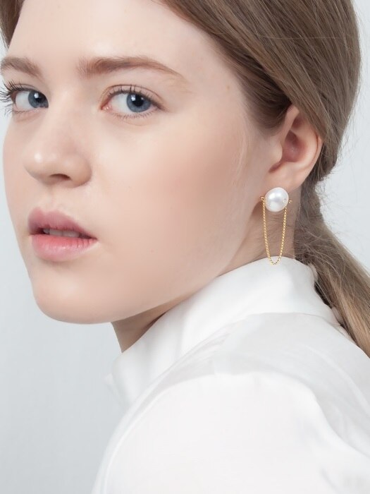 Twinkle pearl stud Earring_G