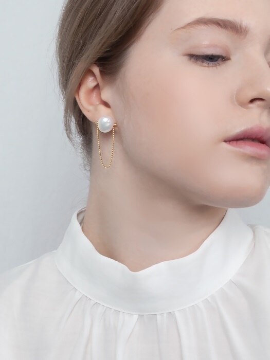 Twinkle pearl stud Earring_G