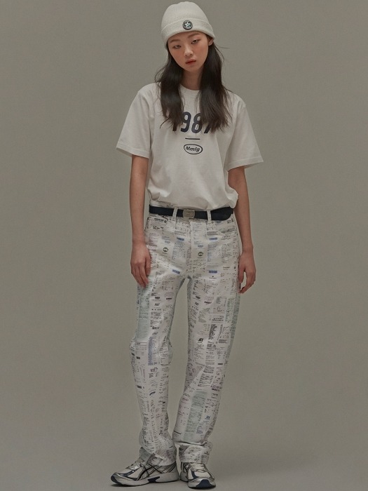 [Mmlg] BILLS STRAIGHT JEANS (WHITE)