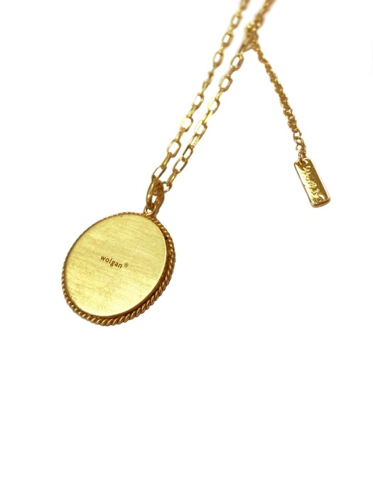 Disk Pendant Necklace [gold]