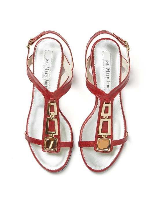 Jewelry sandal red