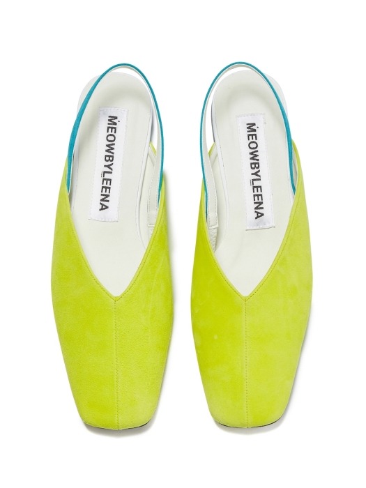  Square toe sling back (LIME) 