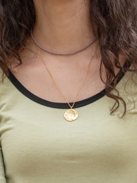 Oat Stamp Necklace (Gold)