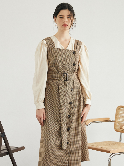 CHECK FLARE TRENCH DRESS_BR