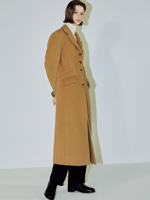 Clo best seller long coat dark CAMEL     