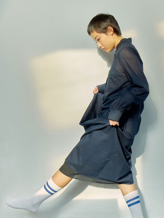 CHOU CHOU DRESS - NAVY