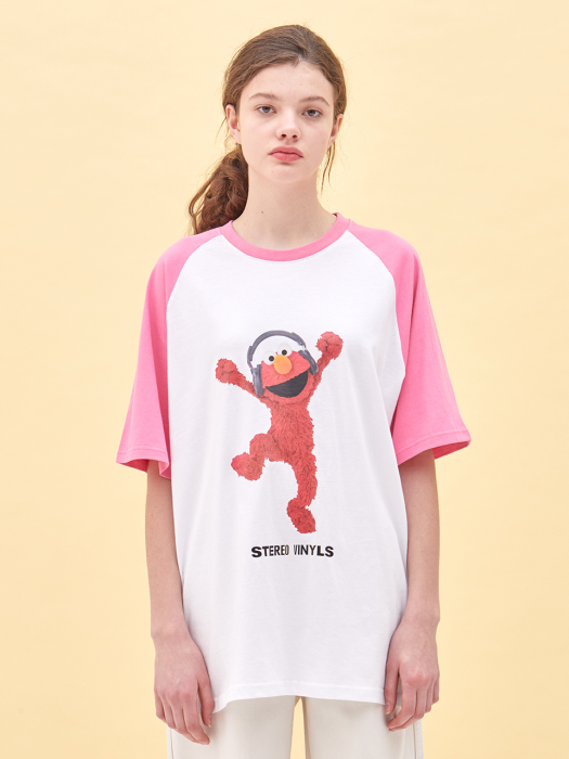 [SS20 SV X Sesame Street] Raglan T-Shirts(Pink)