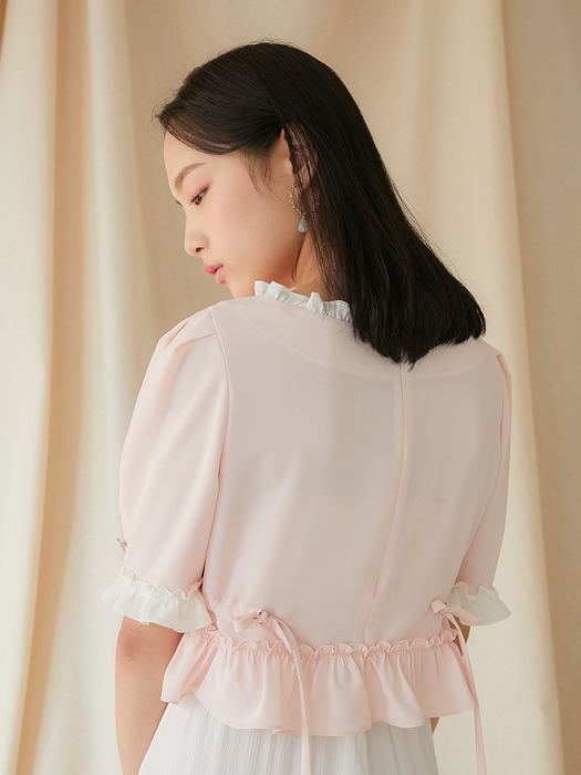 Puff Sleeve Blouse #BABY PINK