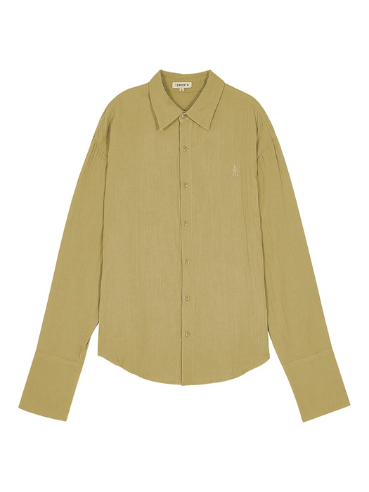 LONG SLEEVE LINEN SHIRT (YELLOW)