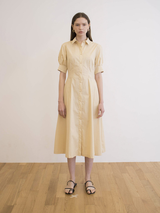 Language Dress (Straw Beige)