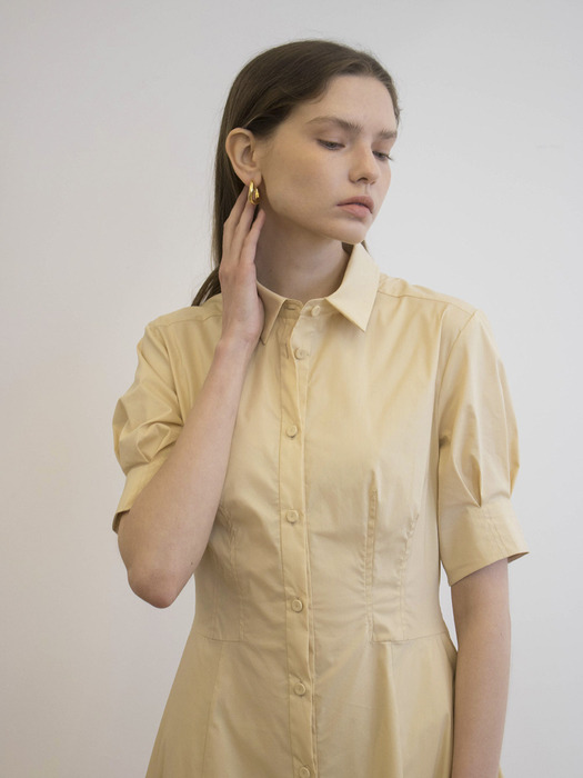 Language Dress (Straw Beige)