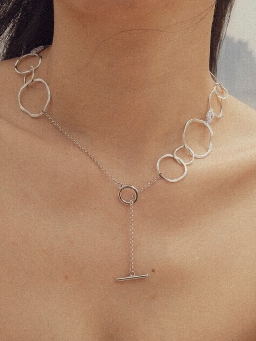 Natural shape circle chain Necklace