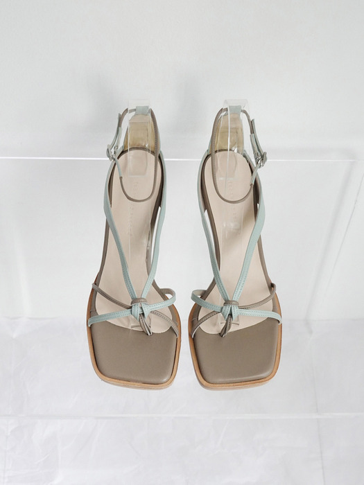 knot strap sandals mint