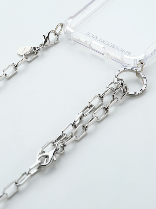 Ladder Silver Chain Strap Case_아이폰