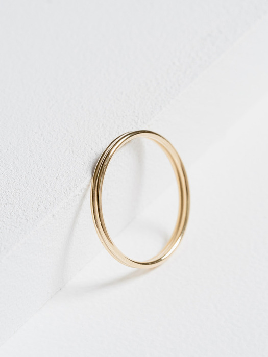 twin skinny ring (14k gold)