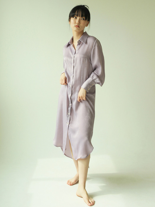 Lilac Satin Tamara Dress