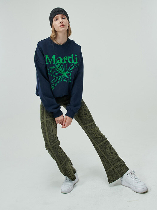 SWEATSHIRT BELLE DE JOUR NAVY-GREEN