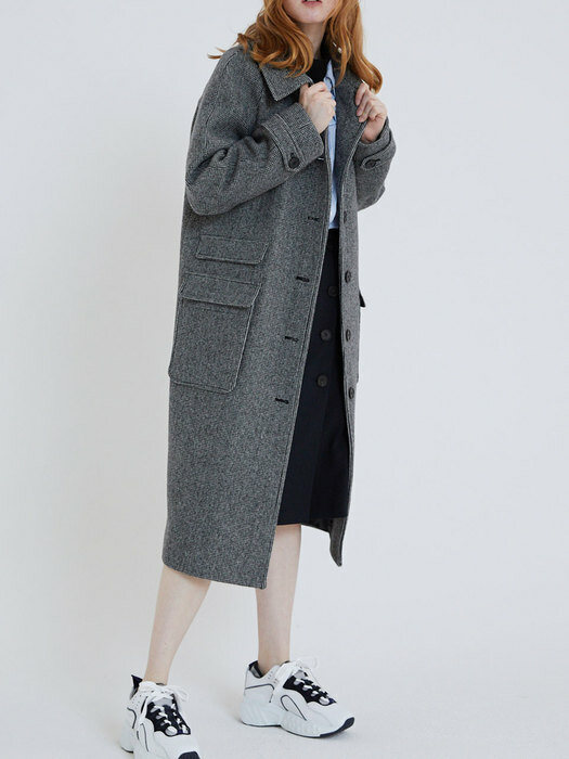 20 Winter_Ecru Shearling Collar Belted Wool Coat 