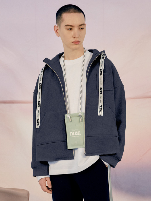 Taze테이즈]Malton Hood Zipup (Navy)