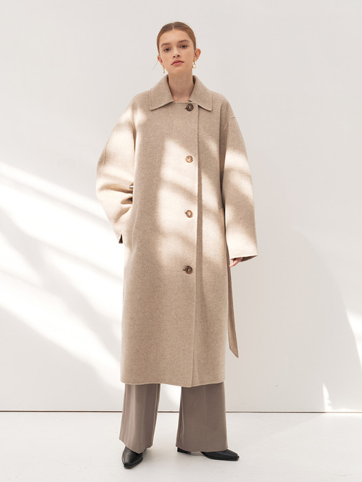 CAMEL HAIR SOUTIEN COAT [HAND MADE] OATMEAL BEIGE