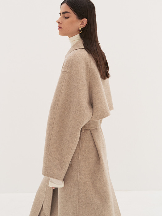 CAMEL HAIR SOUTIEN COAT [HAND MADE] OATMEAL BEIGE