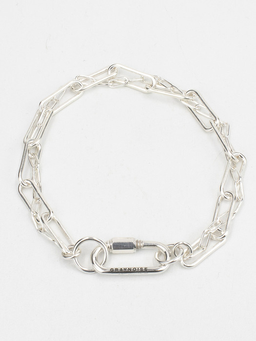 twisted chain link bracelet (W) (silver 925)
