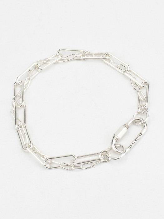 twisted chain link bracelet (W) (silver 925)