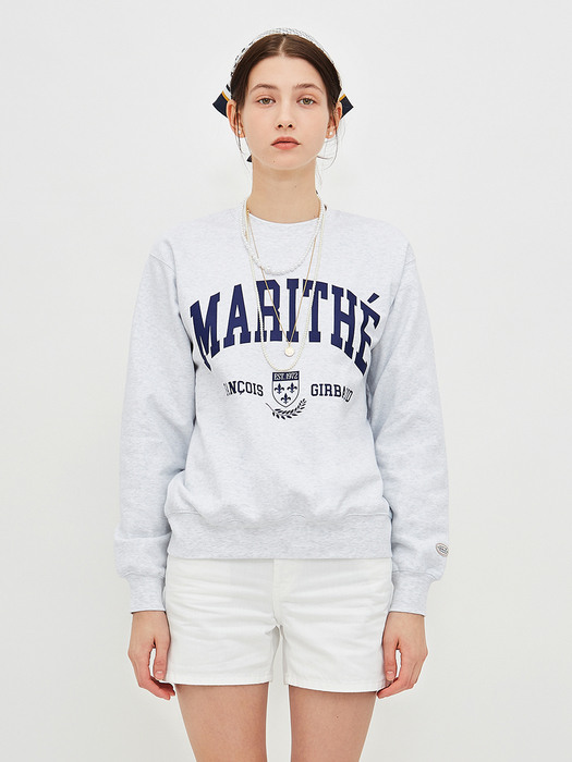 MARITHE COLLEGE SWEATSHIRT heather gray