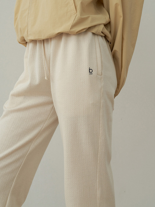 cotton jogger pants (cream)