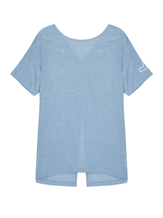 Own Rhythm Cover up T Shirt 블루 트임 여성 반팔티셔츠 JFTS1B433B5