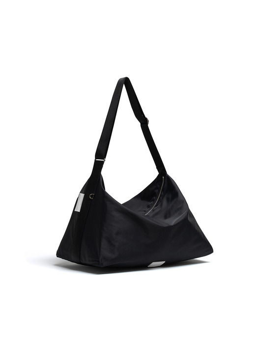 FABRIC HOBO BAG - BLACK