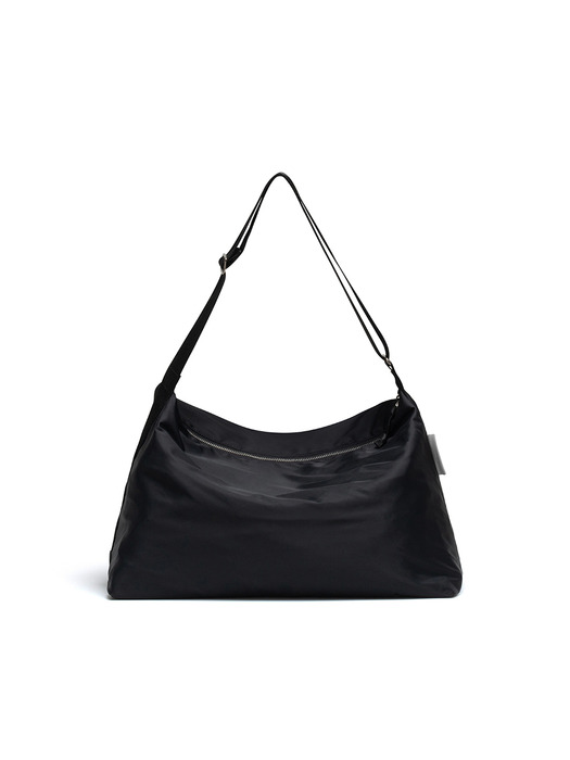 FABRIC HOBO BAG - BLACK