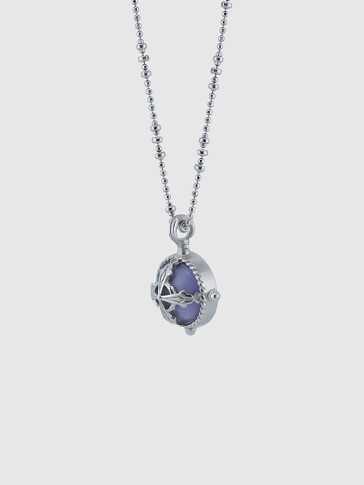 Cross vintage necklace - Purple