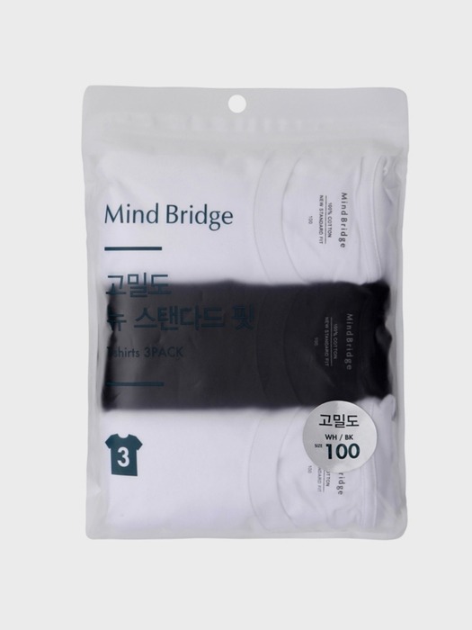 [3PACK]고밀도 순면 기본 반팔 티셔츠_3팩