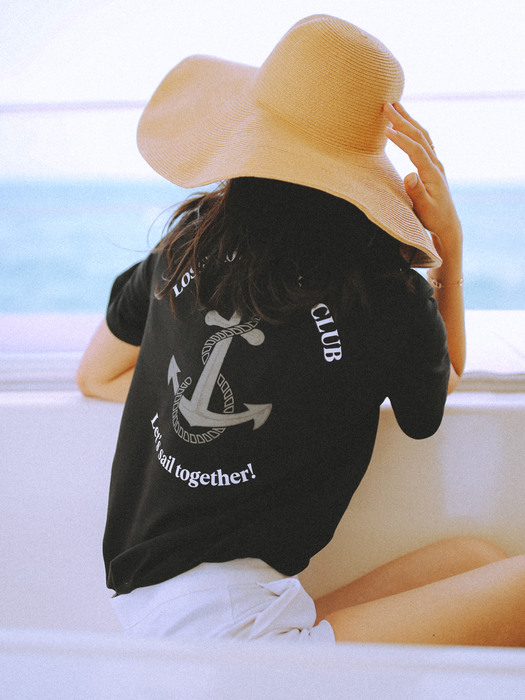 Anchor Half-Sleeve T-shirt Black