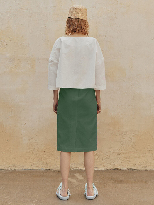 Margo Zipped Skirt_Green