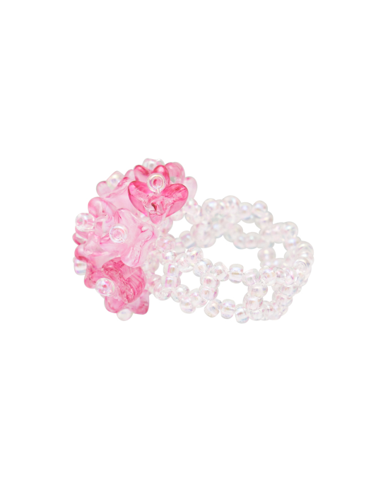Hydrangea Beads Ring (Pink)