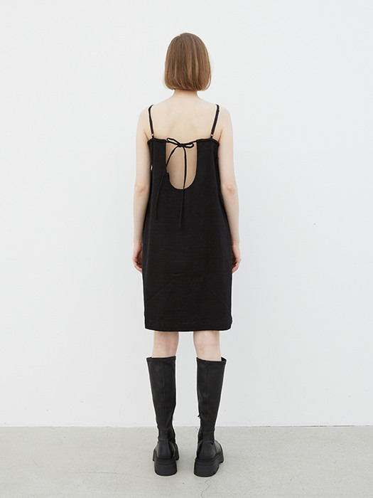 21SS_Classic Back Point Mini Dress (Black)