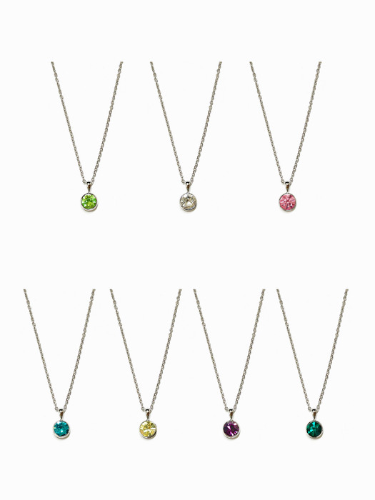 color swarovski cubic necklace